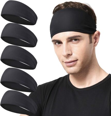 Sweat-wicking headbands for staying dry