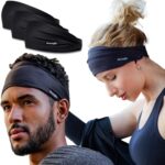 Sweat-wicking headbands for staying dry