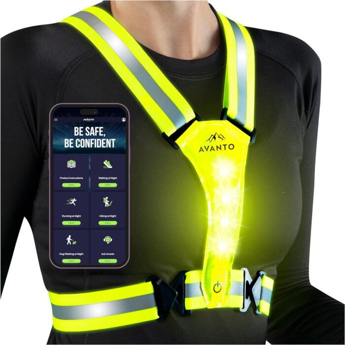 high-visibility running vests for safety in low light